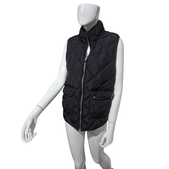 Woolrich Women's Large Quilted Black Down Gorpcore Outwear Western Puffer Vest - Picture 8 of 13